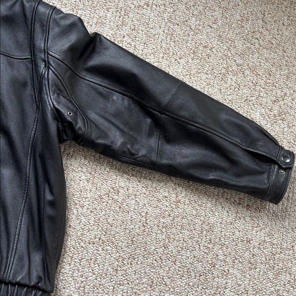 Wilson Leather Black Leather Jacket sz XL - Picture 13 of 16